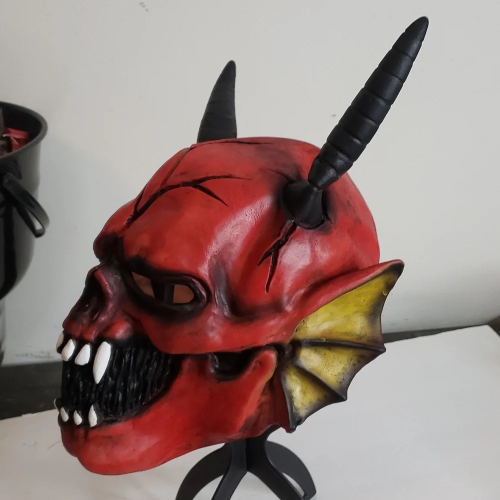 Halloween Face Mask Demon Purge Satan NWOT